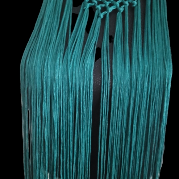 COPY - H&M Green FRINGED Statement Necklace - Picture 4 of 7